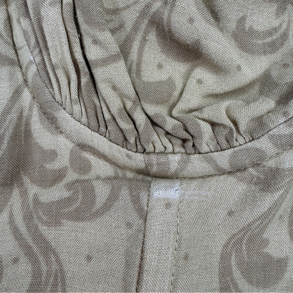 WeWoreWhat Beige Linen Blend Strapless Mini Dress Size 2 - Picture 12 of 15